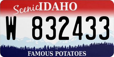 ID license plate W832433