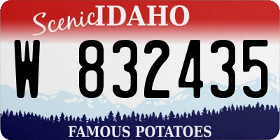 ID license plate W832435