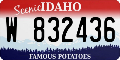 ID license plate W832436