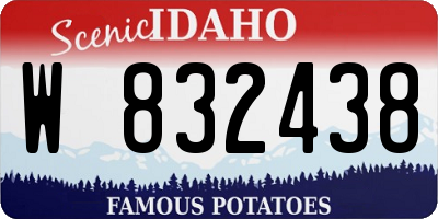ID license plate W832438