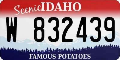 ID license plate W832439