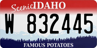 ID license plate W832445