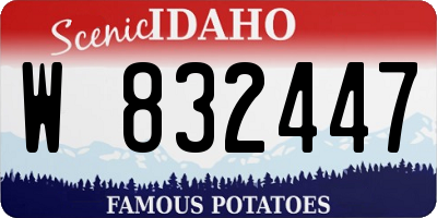 ID license plate W832447