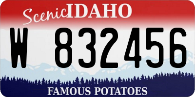 ID license plate W832456