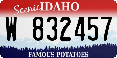 ID license plate W832457