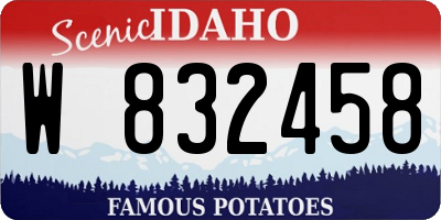 ID license plate W832458