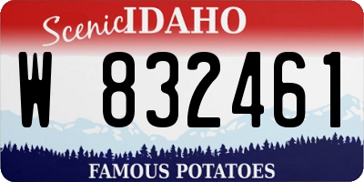 ID license plate W832461