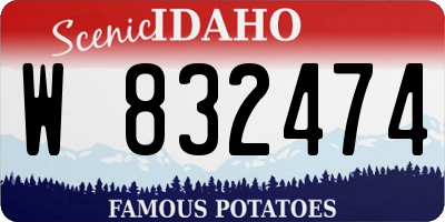 ID license plate W832474