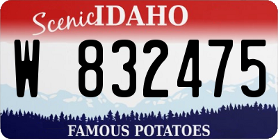 ID license plate W832475