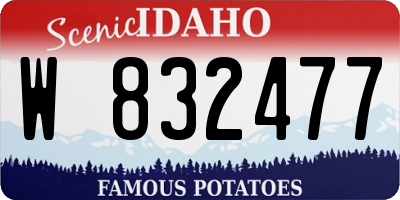 ID license plate W832477