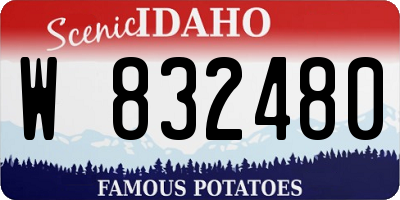 ID license plate W832480