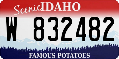 ID license plate W832482