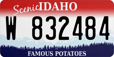 ID license plate W832484