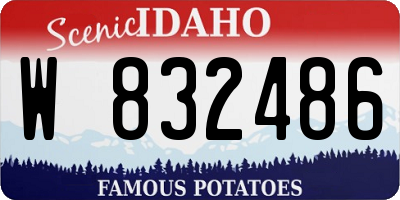ID license plate W832486