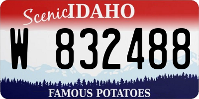 ID license plate W832488