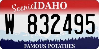 ID license plate W832495