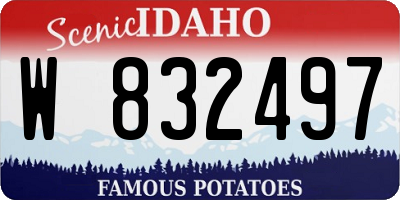 ID license plate W832497