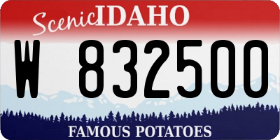 ID license plate W832500
