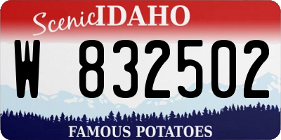ID license plate W832502