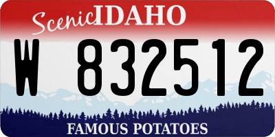 ID license plate W832512