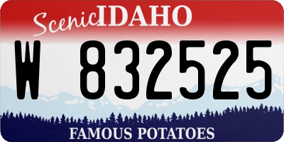 ID license plate W832525