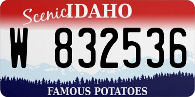 ID license plate W832536