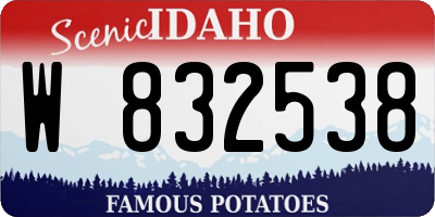 ID license plate W832538