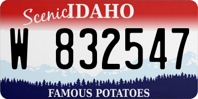 ID license plate W832547