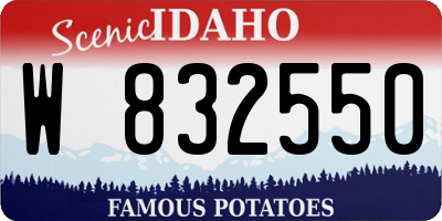 ID license plate W832550