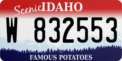 ID license plate W832553