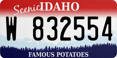 ID license plate W832554