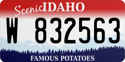 ID license plate W832563