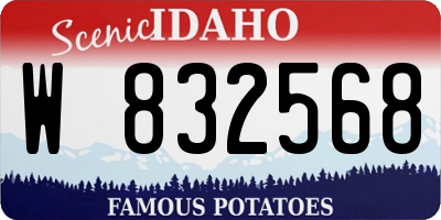 ID license plate W832568