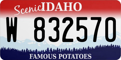 ID license plate W832570