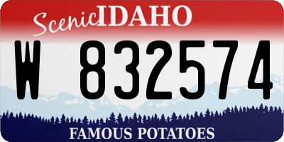 ID license plate W832574