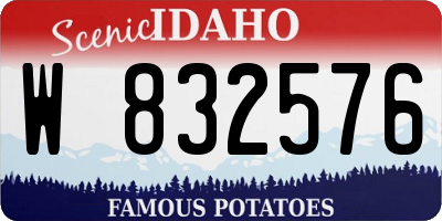 ID license plate W832576