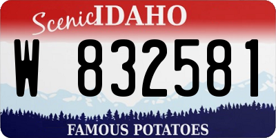 ID license plate W832581
