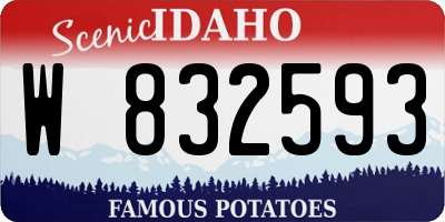 ID license plate W832593