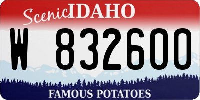 ID license plate W832600