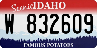 ID license plate W832609