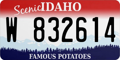ID license plate W832614