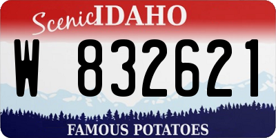 ID license plate W832621