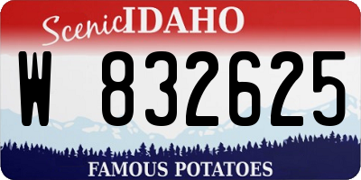 ID license plate W832625