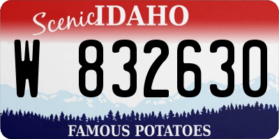 ID license plate W832630