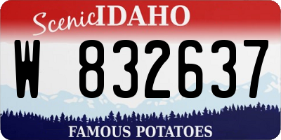 ID license plate W832637
