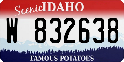 ID license plate W832638