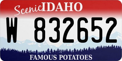 ID license plate W832652