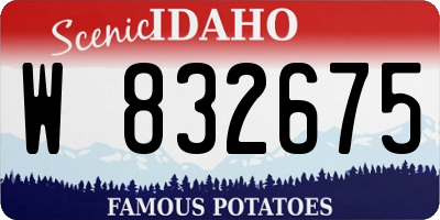 ID license plate W832675