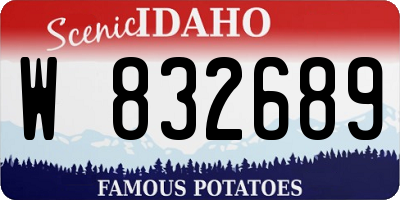 ID license plate W832689