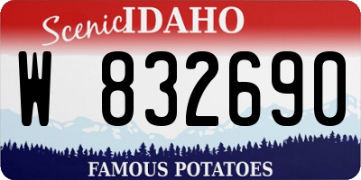 ID license plate W832690